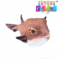 24PF30BW  Иглобрюхая рыба коричневая 30см. мягкая игрушка