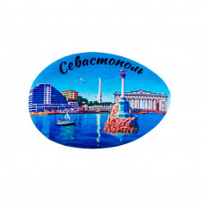KS-015 Магнит Севастополь 6х4 см камень, голубая серия 12/...